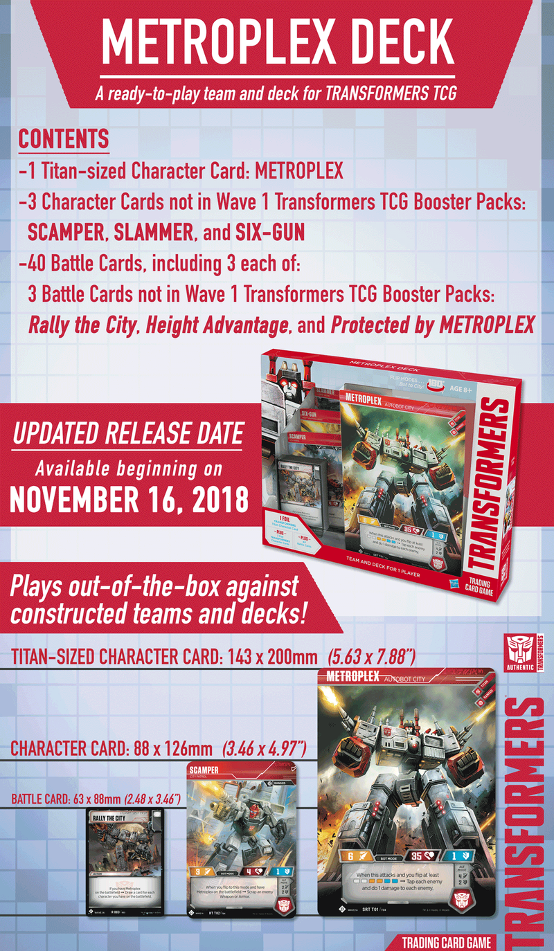 Transformers - Trading Card Game - Metroplex Deck Wizards of the Coast - TOYBOT IMPORTZ