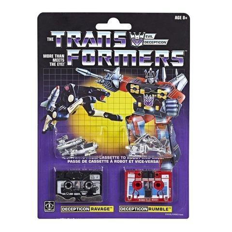 Transformers - G1 Mini-Cassettes Set of 4 [Ravage & Rumble, Frenzy & Laserbeak] HASBRO - TOYBOT IMPORTZ